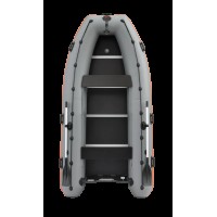 Колибри КМ-360ДСЛ (Kolibri KM-360DSL) тёмно-серая моторная килевая надувная лодка + алюминиевый пайол