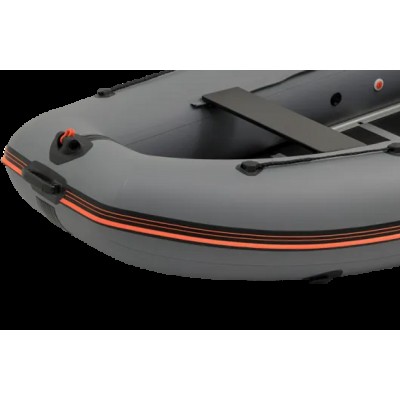 Колибри КМ-360ДСЛ (Kolibri KM-360DSL) тёмно-серая моторная килевая надувная лодка + алюминиевый пайол