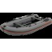 Колибри КМ-360ДСЛ (Kolibri KM-360DSL) тёмно-серая моторная килевая надувная лодка + алюминиевый пайол