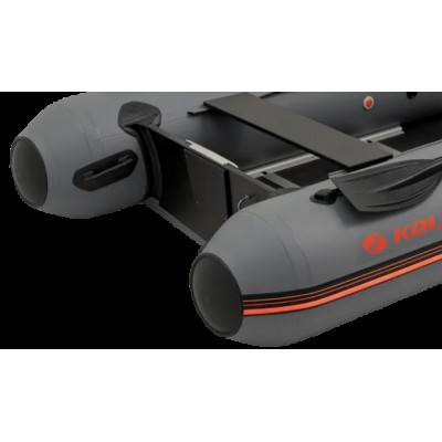 Колибри КМ-360ДСЛ (Kolibri KM-360DSL) тёмно-серая моторная килевая надувная лодка + алюминиевый пайол