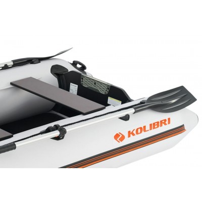 Kolibri KM-280D (Kolibri KM-280D Profi) hellgraues Motorkiel-Schlauchboot + Bodenbrett
