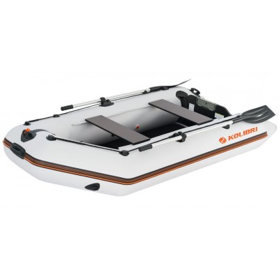 Kolibri KM-280D (Kolibri KM-280D Profi) hellgraues Motorkiel-Schlauchboot + Bodenbrett