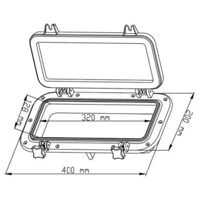 Люк иллюминатор Seaflo 400х200 мм SFPP1-04