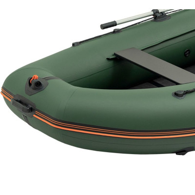 Надувная лодка Колибри КМ-280ДЛ (Kolibri KM-280DL) моторная килевая слань-книжка, зелёная