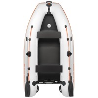 Kolibri KM-280DL (Kolibri KM-280DL) hellgraues Schlauchboot mit Motorkiel + Bodenbrett
