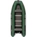 Колибри КМ-360ДСЛ (Kolibri KM-360DSL) зелёная моторная килевая надувная лодка + фанерный пайол
