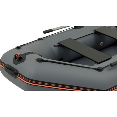 Kolibri KM-245 (Kolibri KM-245) dunkelgraues Motorschlauchboot + Lattenrostmatte
