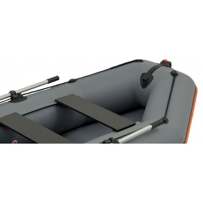 Kolibri KM-245 (Kolibri KM-245) dunkelgraues Motorschlauchboot + Lattenrostmatte