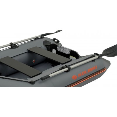 Kolibri KM-245 (Kolibri KM-245) dunkelgraues Motorschlauchboot + Lattenrostmatte