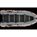 Колибри КМ-400ДСЛ (Kolibri KM-400DSL) тёмно-серая моторная килевая надувная лодка + фанерный пайол