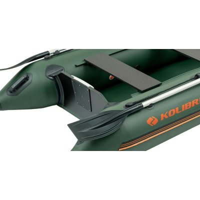 Надувная лодка Колибри КМ-260 (Kolibri KM-260) моторная без настила, зелёная