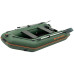 Надувная лодка Колибри КМ-260Д Профи (Kolibri KM-260D) моторная килевая слань-книжка, зелёная