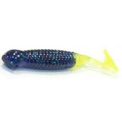 Силикон Big Bite Baits Paddle Tail Grub 2.5" Junebug/Chart 10 шт (1838.01.23)