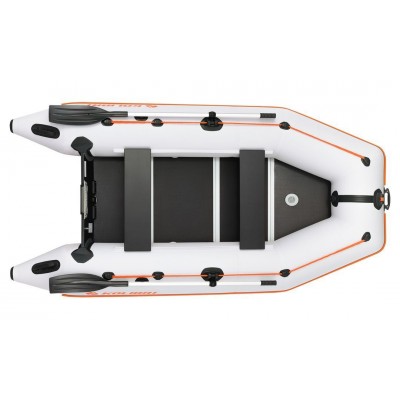 Kolibri KM-300D (Kolibri KM-300D Profi) hellgraues Schlauchboot mit Motorkiel + Aluminiumboden