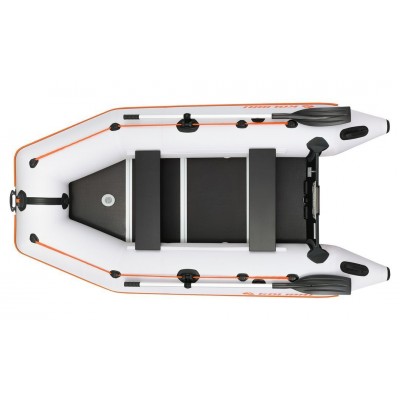 Kolibri KM-300D (Kolibri KM-300D Profi) hellgraues Schlauchboot mit Motorkiel + Aluminiumboden