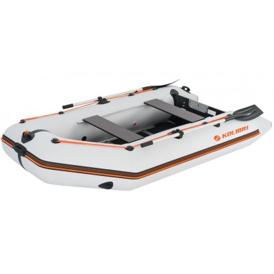 Kolibri KM-300D (Kolibri KM-300D Profi) hellgraues Schlauchboot mit Motorkiel + Aluminiumboden