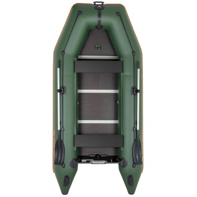 Kolibri KM-330D (Kolibri KM-330D Profi) grünes Schlauchboot mit Motorkiel + Aluminiumboden