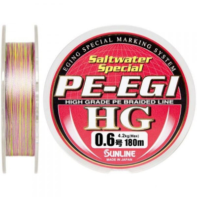 Шнур Sunline PE EGI HG 180 m 0.128 mm 4.2 kg (1658.01.39 60091462)