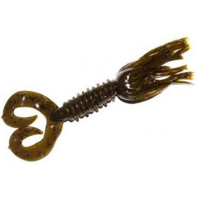 Силикон Big Bite Baits Double Tail Skirted Grub 5" Green Pumpkin 8 шт (1838.01.10)