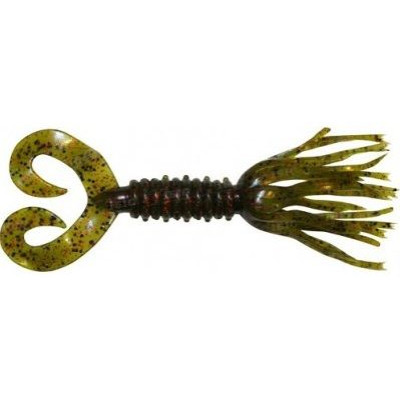 Силикон Big Bite Baits Double Tail Skirted Grub 5" Pumpkin PPR GREEN 8 шт (1838.01.09)