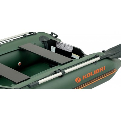 Колибри КМ-260 (Kolibri KM-260) зелёная моторная надувная лодка + Air-Deck