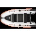 Колибри КМ-360ДСЛ (Kolibri KM-360DSL) светло-серая моторная килевая надувная лодка + алюминиевый пайол