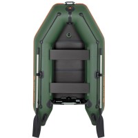 Колибри КМ-245Д (Kolibri KM-245D Профи) зелёная моторная килевая надувная лодка + слань-книжка