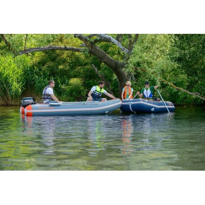 Kolibri KM-300D (Kolibri KM-300D Profi) dunkelgraues Schlauchboot mit Motorkiel + Aluminiumboden