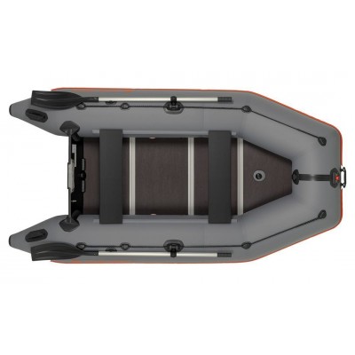 Kolibri KM-300D (Kolibri KM-300D Profi) dunkelgraues Schlauchboot mit Motorkiel + Aluminiumboden