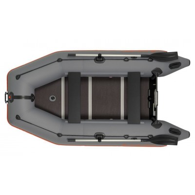 Kolibri KM-300D (Kolibri KM-300D Profi) dunkelgraues Schlauchboot mit Motorkiel + Aluminiumboden