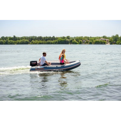 Kolibri KM-330DL (Kolibri KM-330DL) dunkelgraues Schlauchboot mit Motorkiel + Bodenbrett