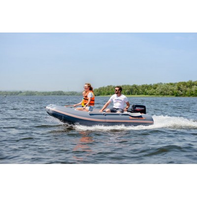 Kolibri KM-330DL (Kolibri KM-330DL) dunkelgraues Schlauchboot mit Motorkiel + Bodenbrett