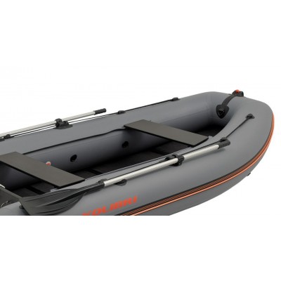 Kolibri KM-330DL (Kolibri KM-330DL) dunkelgraues Schlauchboot mit Motorkiel + Bodenbrett