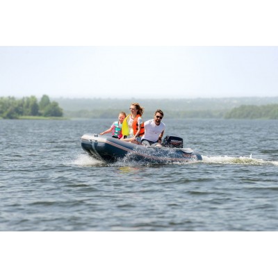 Kolibri KM-330DL (Kolibri KM-330DL) dunkelgraues Schlauchboot mit Motorkiel + Bodenbrett
