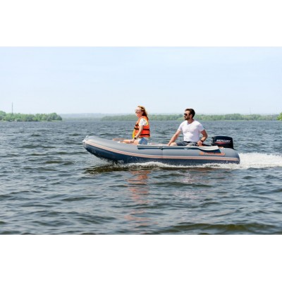 Kolibri KM-330DL (Kolibri KM-330DL) dunkelgraues Schlauchboot mit Motorkiel + Bodenbrett