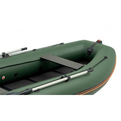 Колибри КМ-330ДЛ (Kolibri KM-330DL) зелёная моторная килевая надувная лодка + Air-Deck