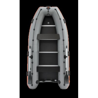 Колибри КМ-360ДСЛ (Kolibri KM-360DSL) тёмно-серая моторная килевая надувная лодка + фанерный пайол
