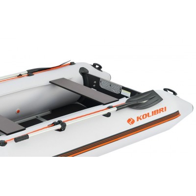 Kolibri KM-330D (Kolibri KM-330D Profi) hellgraues Schlauchboot mit Motorkiel + Aluminiumboden