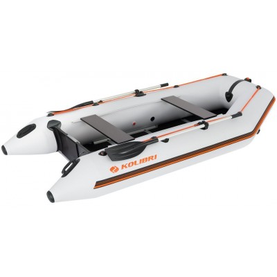 Kolibri KM-330D (Kolibri KM-330D Profi) hellgraues Schlauchboot mit Motorkiel + Aluminiumboden
