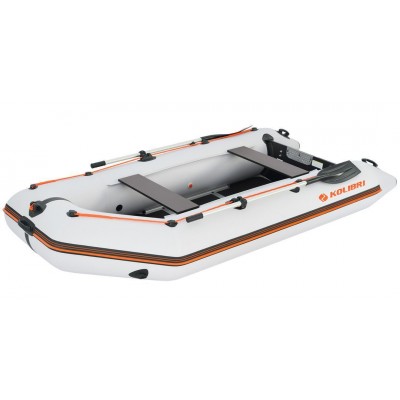 Kolibri KM-330D (Kolibri KM-330D Profi) hellgraues Schlauchboot mit Motorkiel + Aluminiumboden