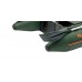 Надувная лодка Колибри КМ-245Д Профи (Kolibri KM-245D) моторная килевая слань-книжка, зелёная