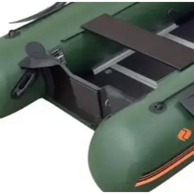 Надувная лодка Колибри КМ-400ДСЛ (Kolibri KM-400DSL) моторная килевая фанерный пайол, зелёная