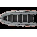 Колибри КМ-400ДСЛ (Kolibri KM-400DSL) тёмно-серая моторная килевая надувная лодка + алюминиевый пайол