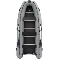 Колібрі КМ-450ДСЛ (Kolibri KM-450DSL) темно-сірий моторний кільовий надувний човен + фанерний пайол