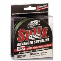 Шнур Sufix 832 BRAID 120 m 0.15 mm 9.2 kg 20 lb Low-Vis Green