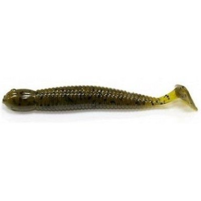 Силикон Big Bite Baits Paddle Tail Grub 2.5" Green Pumpkin 10 шт (1838.01.27)