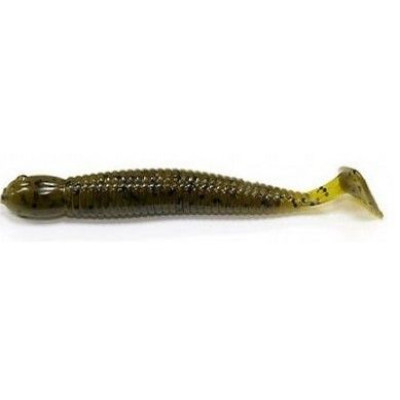 Силикон Big Bite Baits Paddle Tail Grub 3.25" Green Pumpkin 10 шт (1838.01.33)