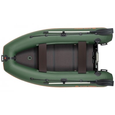 Колибри КМ-280ДЛ (Kolibri KM-280DL) зелёная моторная килевая надувная лодка + Air-Deck