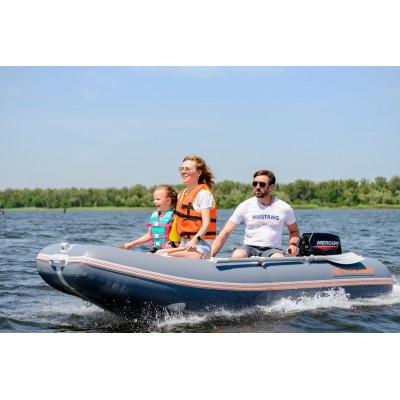 Kolibri KM-330DL (Kolibri KM-330DL) dunkelgraues Schlauchboot mit Motorkiel + Air-Deck