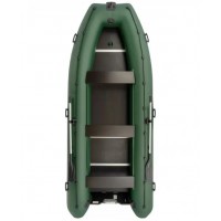 Колибри КМ-450ДСЛ (Kolibri KM-450DSL) зелёная моторная килевая надувная лодка + алюминиевый пайол
